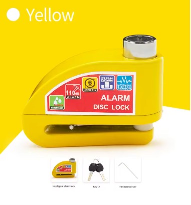 Motorcycle alarm lock